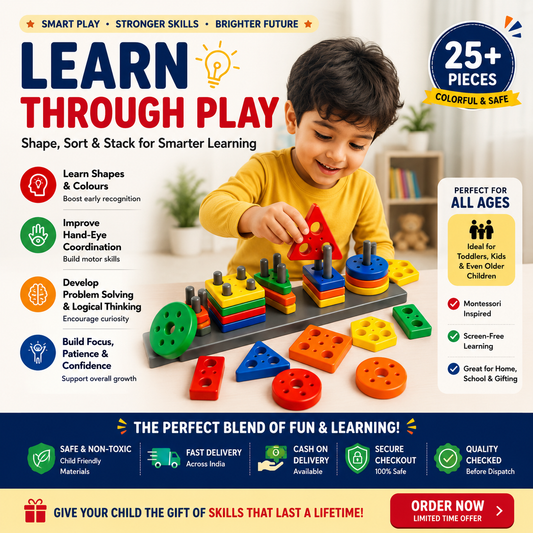 Help Your Child Learn Shapes, Colours & Problem Solving Through Play