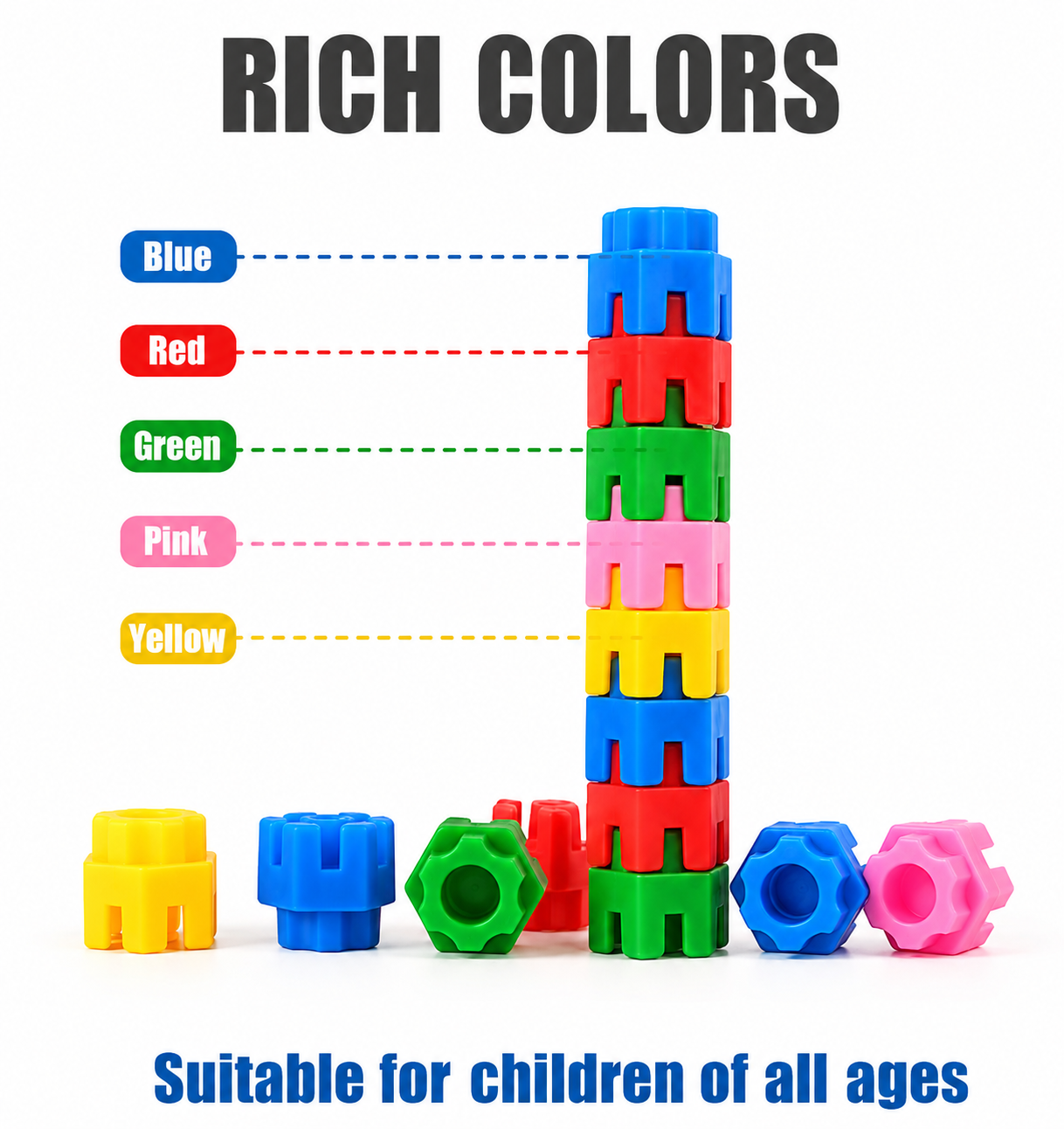 200+ Pieces Smart Activity Fun and Learning Blocks for Kids