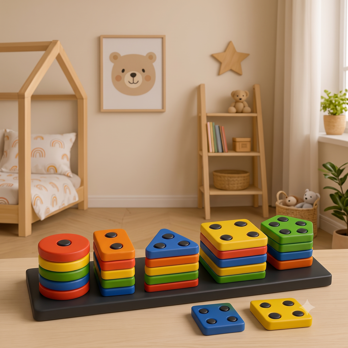 Shape Sorting Toy for Kids (Ages 2-7) | Montessori Learning Toy | Boosts Fine Motor Skills &amp; Problem Solving